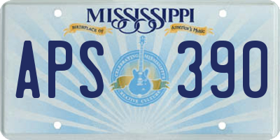 MS license plate APS390