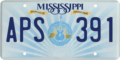 MS license plate APS391