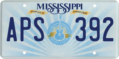 MS license plate APS392