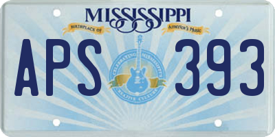 MS license plate APS393