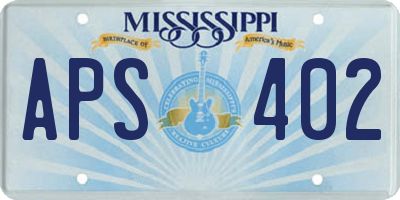 MS license plate APS402