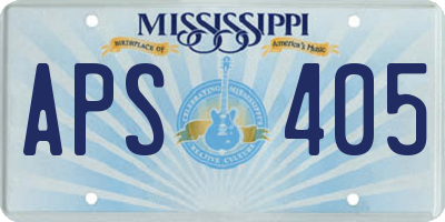 MS license plate APS405