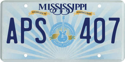 MS license plate APS407