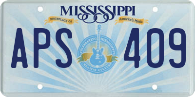 MS license plate APS409