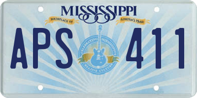 MS license plate APS411