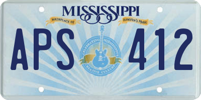 MS license plate APS412
