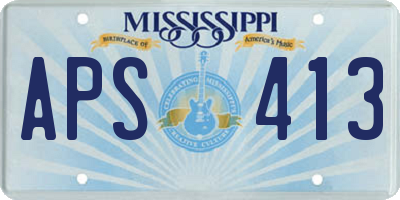 MS license plate APS413
