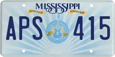 MS license plate APS415
