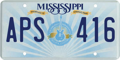 MS license plate APS416