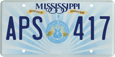 MS license plate APS417