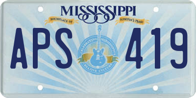 MS license plate APS419