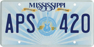 MS license plate APS420