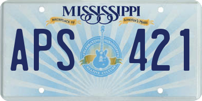 MS license plate APS421