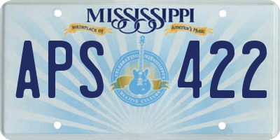 MS license plate APS422