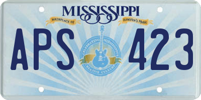 MS license plate APS423