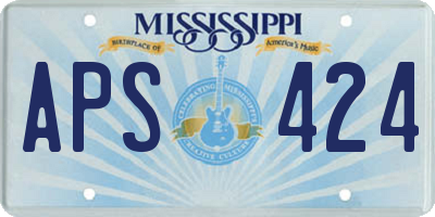 MS license plate APS424