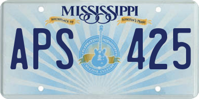 MS license plate APS425