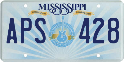 MS license plate APS428