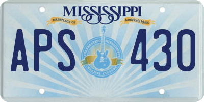 MS license plate APS430