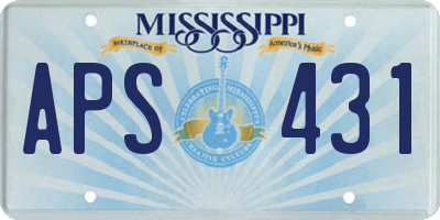 MS license plate APS431
