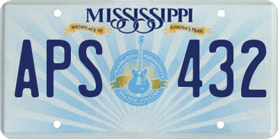 MS license plate APS432