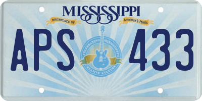 MS license plate APS433