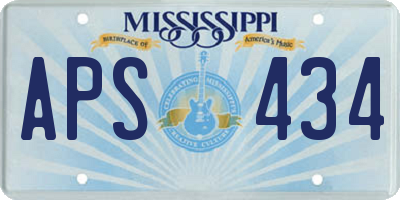 MS license plate APS434