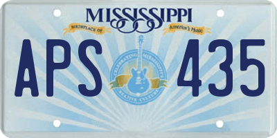 MS license plate APS435
