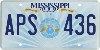 MS license plate APS436