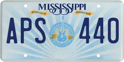MS license plate APS440