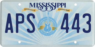 MS license plate APS443