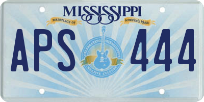 MS license plate APS444