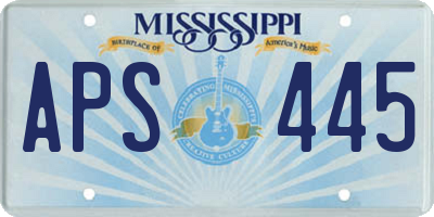 MS license plate APS445