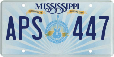 MS license plate APS447