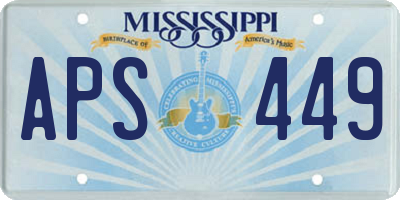 MS license plate APS449