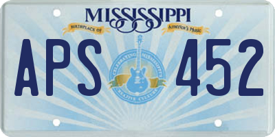 MS license plate APS452