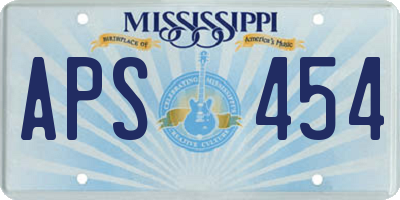 MS license plate APS454