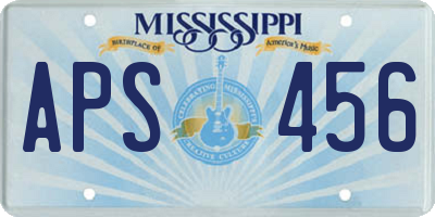 MS license plate APS456