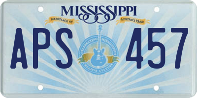 MS license plate APS457
