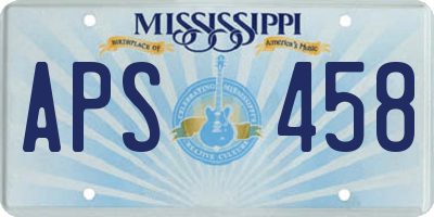 MS license plate APS458