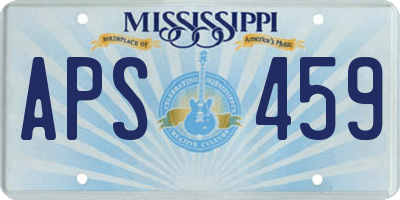 MS license plate APS459