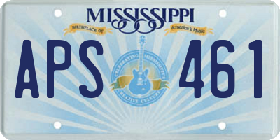 MS license plate APS461