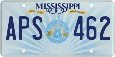 MS license plate APS462