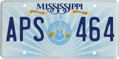 MS license plate APS464