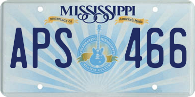 MS license plate APS466