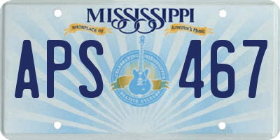MS license plate APS467