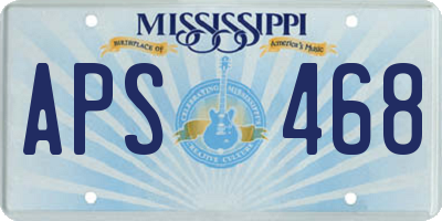 MS license plate APS468