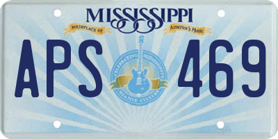 MS license plate APS469
