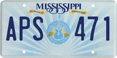 MS license plate APS471