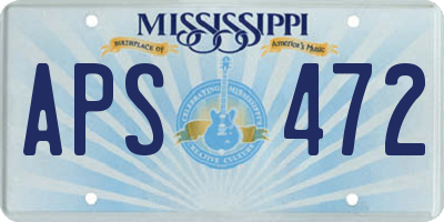 MS license plate APS472